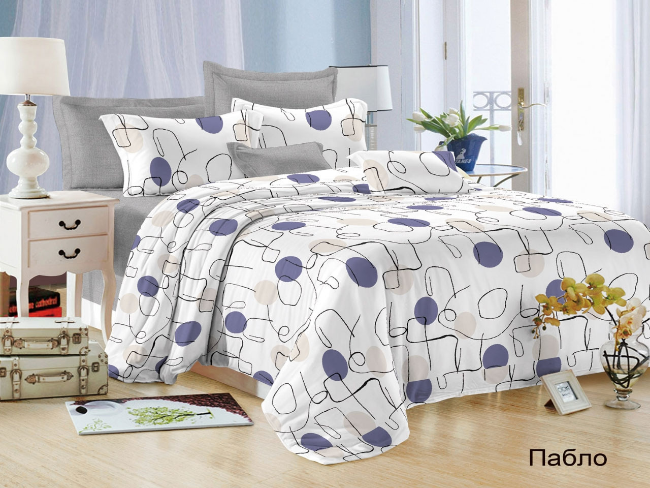 Постельное белье ТМ "Эльф" Satin collection микросатин Евро арт.2139 (Пабло)