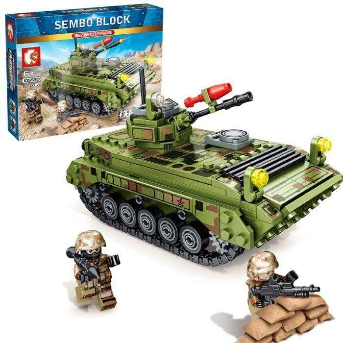 Детский конструктор Sembo Block 105530, боевая машина пехоты Type-86 Тип-86 аналог лего lego 376 детали - фото 4 - id-p203710259