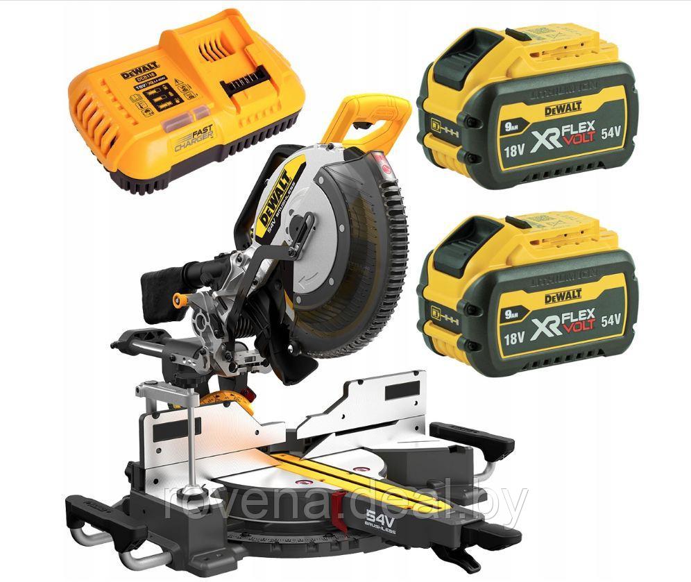 Пила DeWALT DCS781X2 беспроводная (Аккумуляторная) торцовочная 54v 2x9ah FLEXVOLT 305 мм - фото 1 - id-p203720980