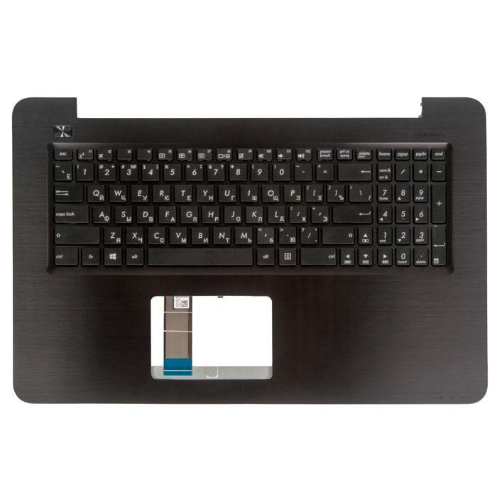 Клавиатура для ноутбука Asus X756UA-1A с топкейсом, черная