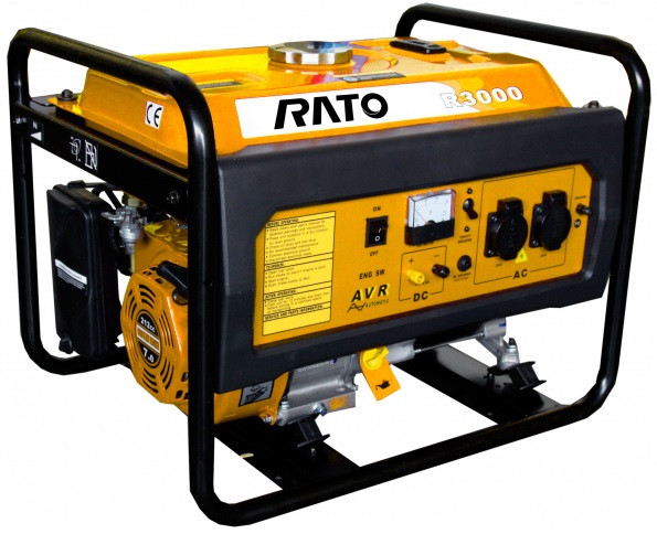 Генератор бензиновый RATO R3000 (мощность 3кВт, двиг. 212см³, бак 12л, 45кг) - фото 1 - id-p203722049