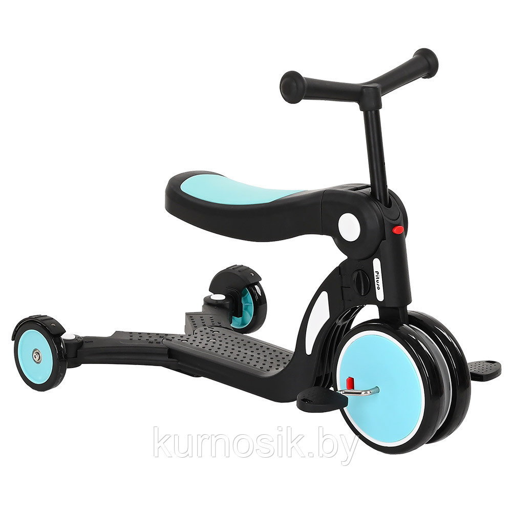 Самокат беговел велосипед детский 5 в 1 с сидением PITUSO голубой HD-200 - фото 1 - id-p203725639