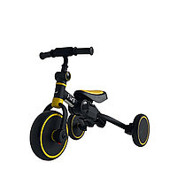 Беговел - велосипед детский Flint 4 в 1 складной BubaGo черно-желтый