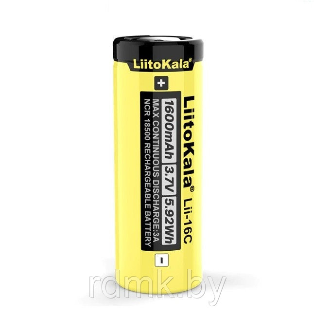 Аккумулятор 18500, LiitoKala, 1600mAh