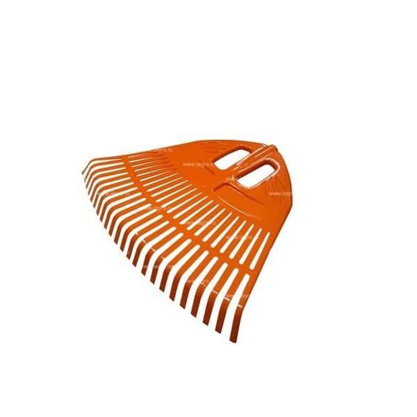 Грабли веерные пластмассовые 23 зуба "Гардения" оранж. 500мм // Инструм-Агро