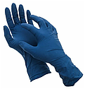 Сверх прочные латексные перчатки , High Risk, размер M, L, XL, удлинённые, синие., фото 4