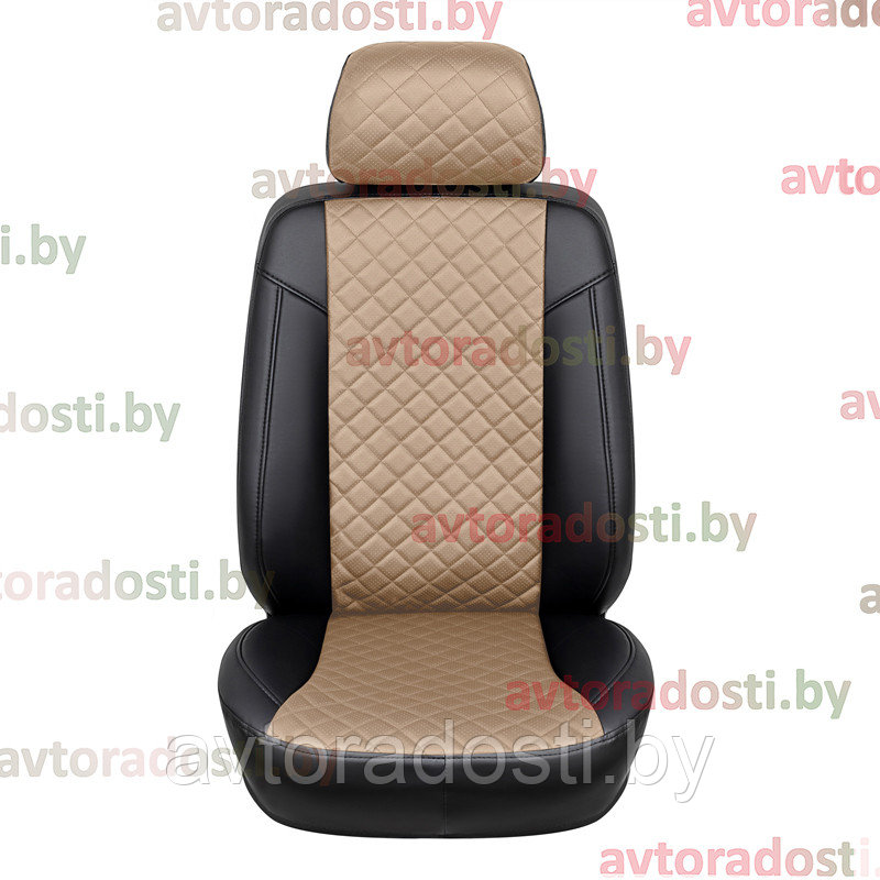 Чехлы на сиденья для Peugeot 807 (2002-2014) 5 мест / Пежо 807 (цветная вставка РОМБ)