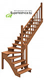 Деревянная лестница с поворотом К-031, фото 2