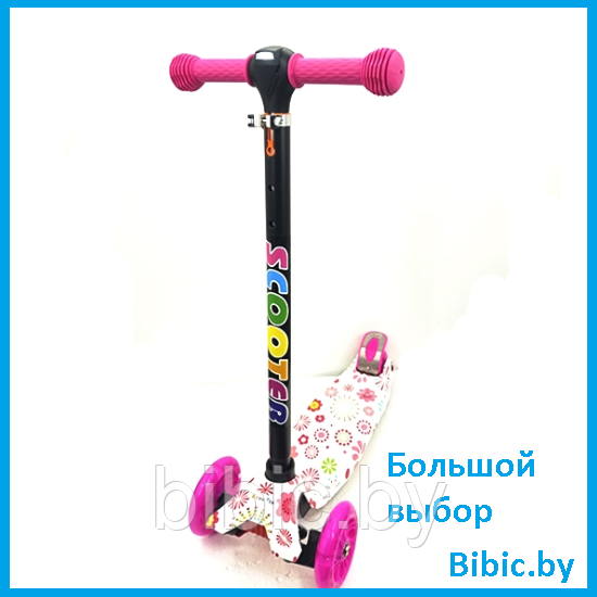 Детский самокат 3-колесный Maxi макси 21st Scooter Граффити рисунок принт, трехколесный, самокаты для детей