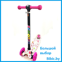 Детский самокат 3-колесный Maxi макси 21st Scooter Граффити рисунок принт, трехколесный, самокаты для детей