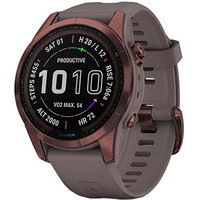 Умные часы Garmin Fenix 7S Sapphire Solar 42 мм (темно-бронзовый титан/сланцевый)