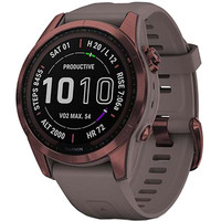 Умные часы Garmin Fenix 7S Sapphire Solar 42 мм (темно-бронзовый титан/сланцевый) - фото 1 - id-p189345964