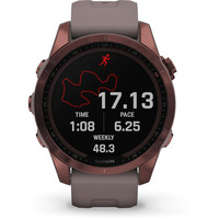 Умные часы Garmin Fenix 7S Sapphire Solar 42 мм (темно-бронзовый титан/сланцевый) - фото 3 - id-p189345964