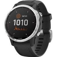 Умные часы Garmin Fenix 6 Solar 42 мм (серебристый/черный)