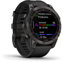 Умные часы Garmin Fenix 7 Sapphire Solar 47 мм (серый карбон/черный) - фото 3 - id-p189345961