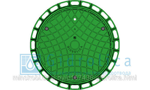 Люк канализационный Gidrolica® Garden, пластиковый тип Л зелёный - фото 3 - id-p27858540