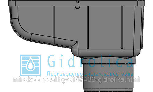 Трап уличный Gidrolica® Rain ТУ-30.16,6.20 - пластиковый с крышкой глухой пластиковой - фото 3 - id-p27858550