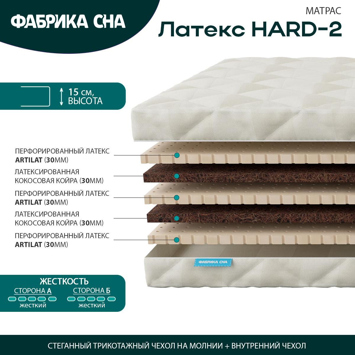 Матрас Фабрика Сна Латекс HARD 2 80x200