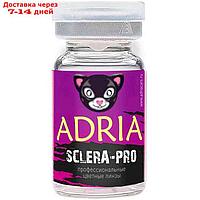 Цветные контактные линзы Adria Sclera-Pro, чёрная, 0.00/8,6, в наборе 1шт