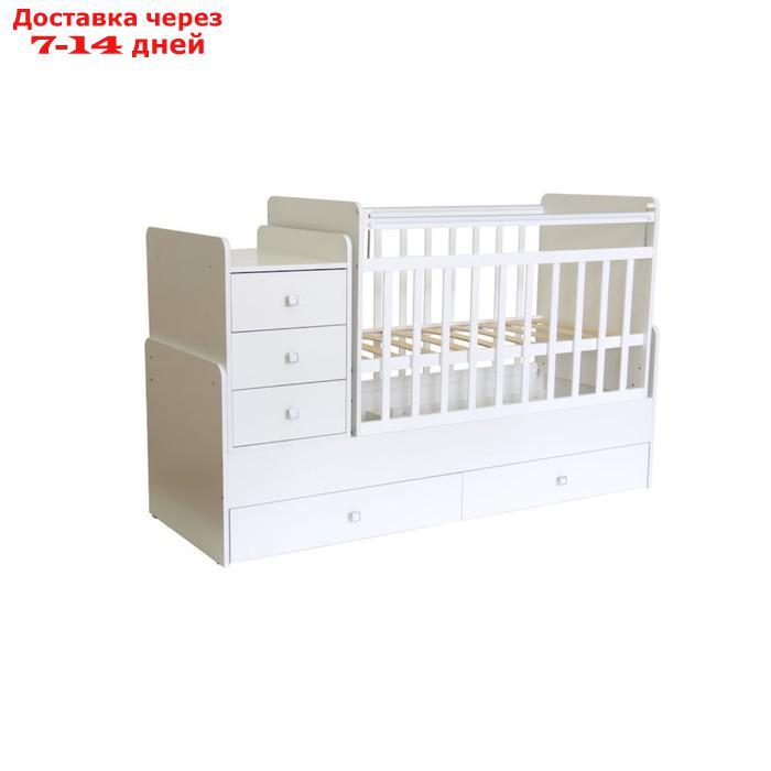 Детская кровать-трансформер "Фея 1100", цвет белый - фото 1 - id-p203363505
