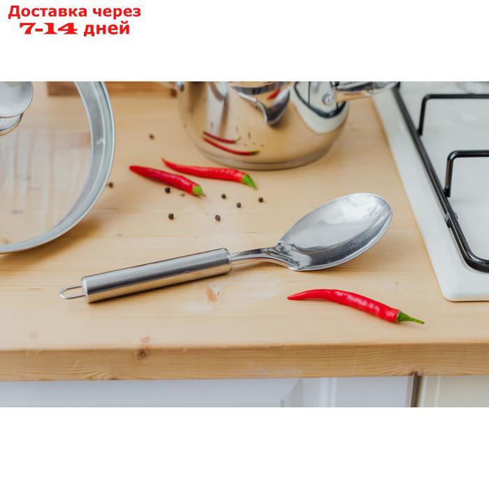 Набор кухонных принадлежностей "Металлик", 6 предметов, на подставке - фото 7 - id-p203384358