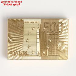 Карты игральные пластиковые "500 евро", 54 шт, 30 мкм, 8.7×5.7 см, золотистые, в шкатулке