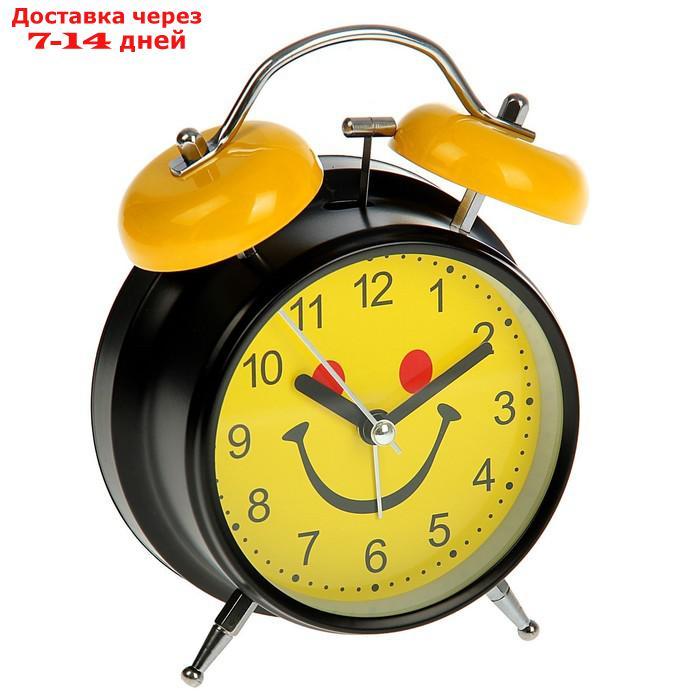 Будильник "Мордашка-улыбашка", d=11.5 см, жёлтый микс - фото 4 - id-p203373428