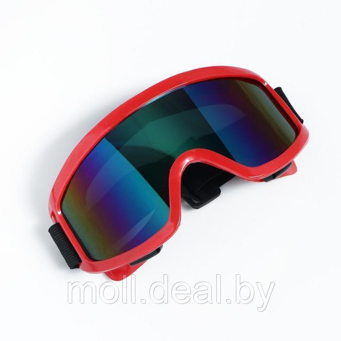 Очки-маска для езды на мототехнике, стекло хамелеон, красные - фото 2 - id-p203698530