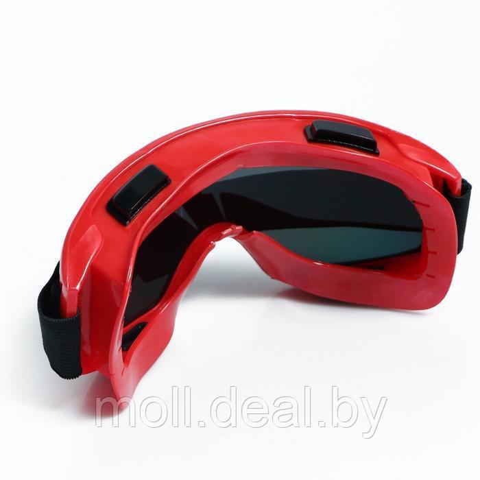 Очки-маска для езды на мототехнике, стекло хамелеон, красные - фото 4 - id-p203698530