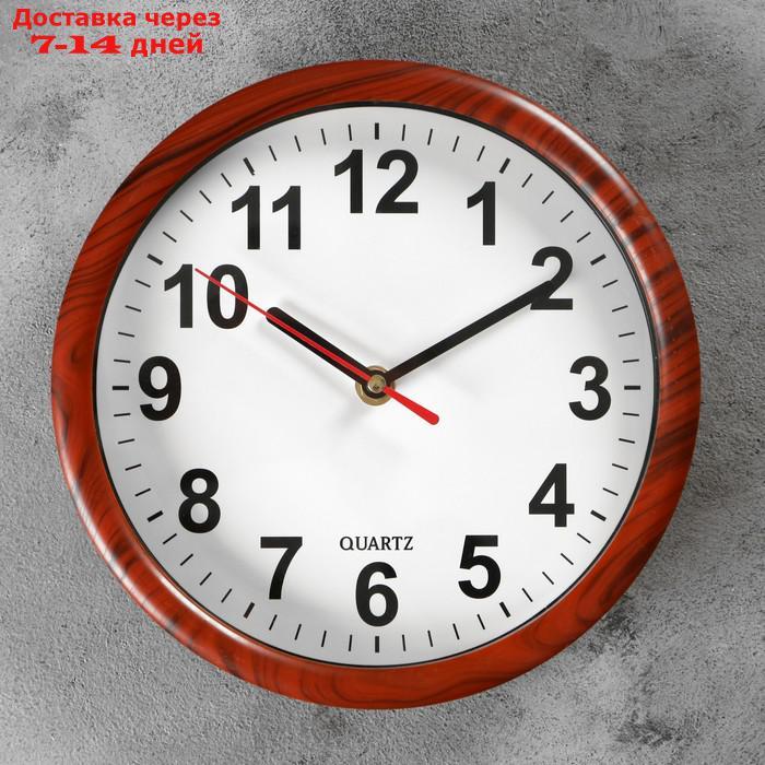 Часы настенные, серия: Классика, "Увертюра", под дерево, d=21 см - фото 1 - id-p203390014