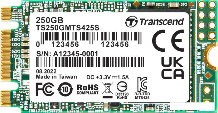 SSD Transcend 425S 250GB TS250GMTS425S, фото 2