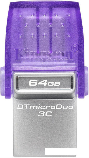 USB Flash Kingston DataTraveler MicroDuo 3C USB 3.2 Gen 1 64GB - фото 1 - id-p184905141