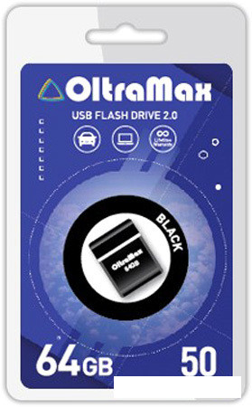 USB Flash Oltramax 50 64GB (черный) - фото 1 - id-p189544770