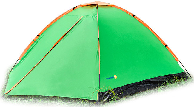 Треккинговая палатка Sundays Summer 4 (зеленый/желтый)