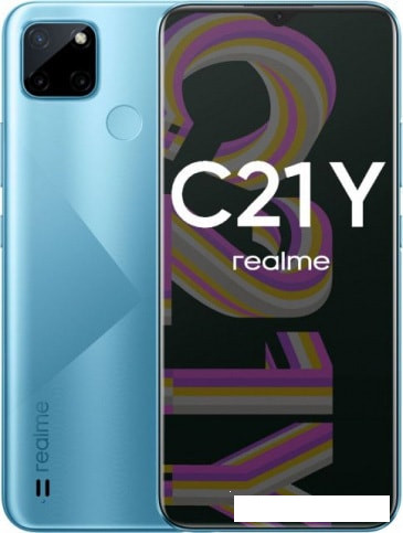 Смартфон Realme C21Y RMX3261 4GB/64GB международная версия (голубой) - фото 1 - id-p201797103