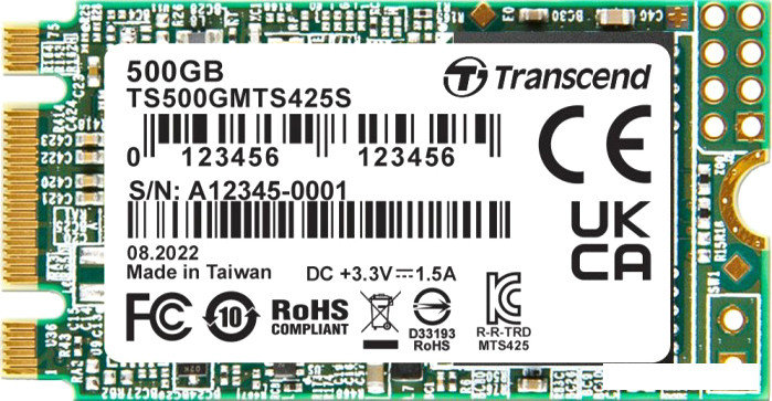 SSD Transcend 425S 500GB TS500GMTS425S, фото 2