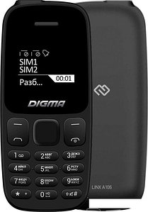 Кнопочный телефон Digma Linx A106 (черный)