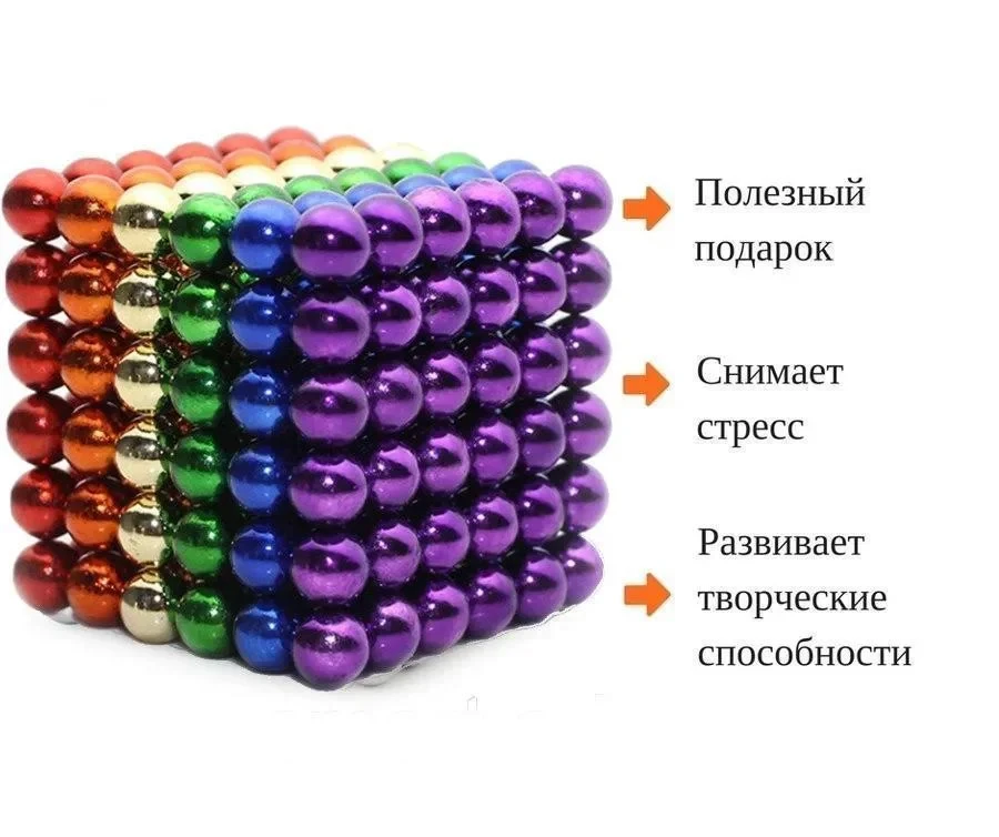 Магнитный конструктор головоломка Neocube ( Неокуб ) разные цвета 5 мм - фото 6 - id-p203762783