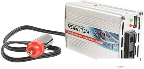 Автомобильный инвертор Robiton CN200USB - фото 1 - id-p198538126