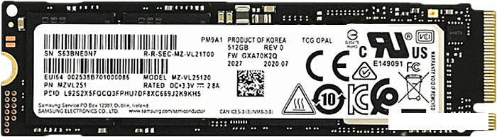 SSD Samsung PM9A1 512GB MZVL2512HCJQ-00B00, фото 2