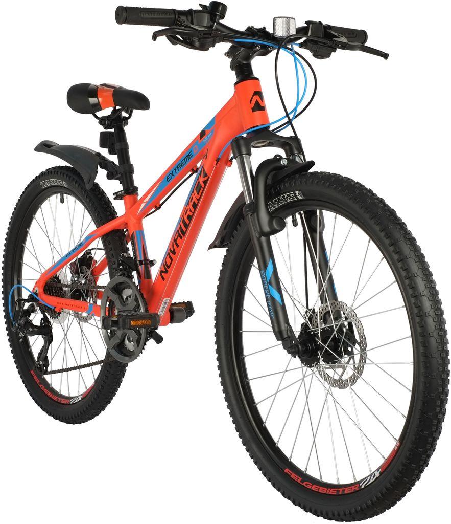 Велосипед NOVATRACK 24 quot; EXTREME 21.D alloy, алюм.рама 11 quot;, оранжевый, 21-скор, TY300/TS38/TZ500, - фото 2 - id-p203775468