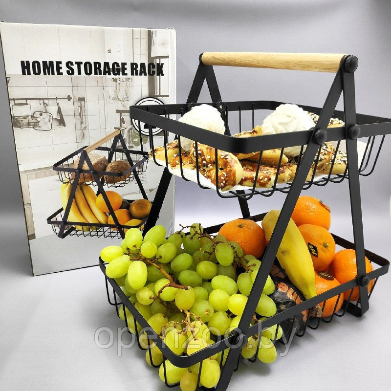 Корзина для хранения фруктов, овощей, посуды Home storage rack / фруктовница / хлебница / органайзер - фото 9 - id-p197922938