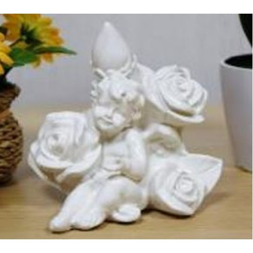 Статуэтка ангел мини в розах белый,11см.,арт.дс-558 - фото 1 - id-p203776205