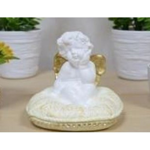 Статуэтка ангел мини на подушке бел/золото,10см.,арт.дс-561 - фото 1 - id-p203776206