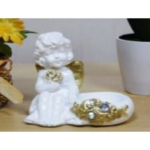 Статуэтка ангел мини подвечник бел/золото,9см.,арт.дс-570 - фото 1 - id-p203776208