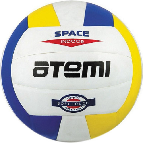 Мяч волейбольный ATEMI SPACE,синт.кожа PU Soft, бел/желт/син. - фото 1 - id-p203776807