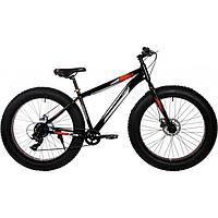 Горный велосипед (хардтейл) Велосипед FOXX JUMBO 26" FATBIKE черный, сталь, р-р 17"