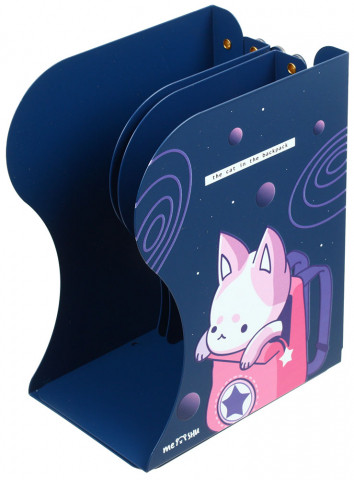Подставка для книг Meshu 19*14,7*10,5 см, темно-синяя, Space Cat - фото 2 - id-p203781564
