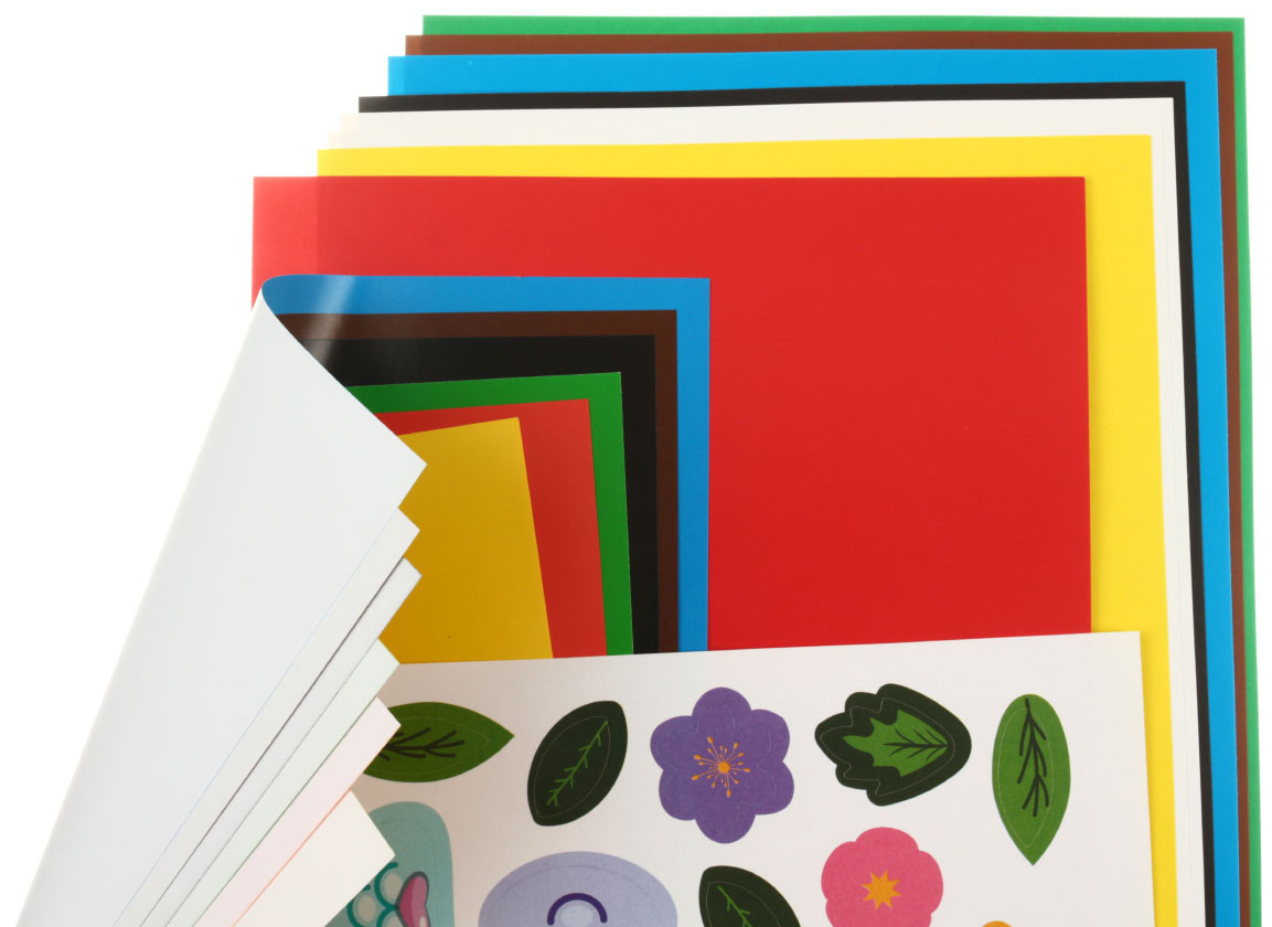 Набор картона и цветной бумаги А4 «Канц-Эксмо» 6 цветов, 6 л., «Мурлыка»