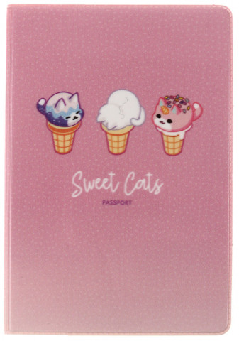 Обложка для паспорта Meshu 92*134 мм, Sweet Cats - фото 2 - id-p203780610